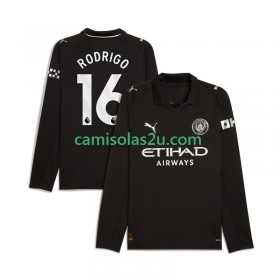 Camisolas de futebol Manchester City Rodrigo Hernandez 16 Equipamento Alternativa 2025/26 Manga Comprida